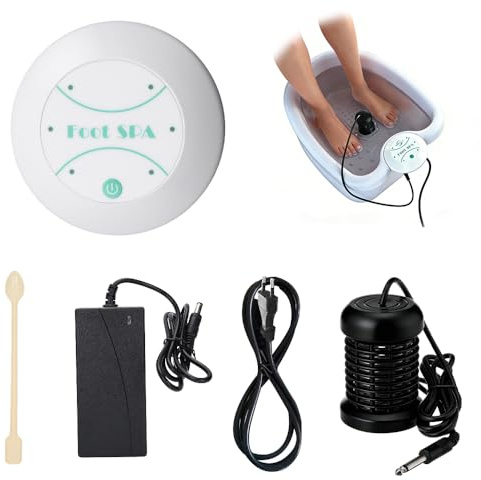 Baño de pies iónico, Juego de baño de pies completo Ionic, baño de pie s detox iónico, Spa iónico para Pies en casa, baño de Pies de electrólisis, máquina de limpieza portátil (Sin bañera)