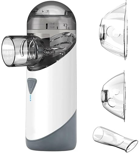 iKeener Inhalationsgerät Tragbar Set Ultra Leise Inhalator,Inhaliergeräte für Erwachsene & Kinder,Einstellbarer Vernebler Inhaliergerät für Zuhause und Reisen,2 Masken & Mundstück