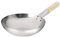 Vogue K295 Mild Steel Wok Flat Base 10In Frying Food Commercial Cooking, Silver