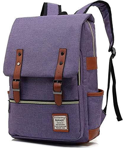 UGRACE Slim Business Laptop Backpack Elegant Casual Daypacks Outdoor Sports Rucksack College Shoulder Bag for Men Women, Tear Resistant Unique Travelling Backpack Fits up to 15.6Inch Laptop in Violet