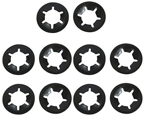 sourcing map 10 Stück Sternschloss Sicherungsscheiben 10mm x 20mm mit Innenzahn Ersatz