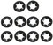 sourcing map 10 Stück Sternschloss Sicherungsscheiben 10mm x 20mm mit Innenzahn Ersatz