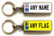 JMBDeals Personalised Metal Double Sided Registration Number Plate Keyring Any Name/Text