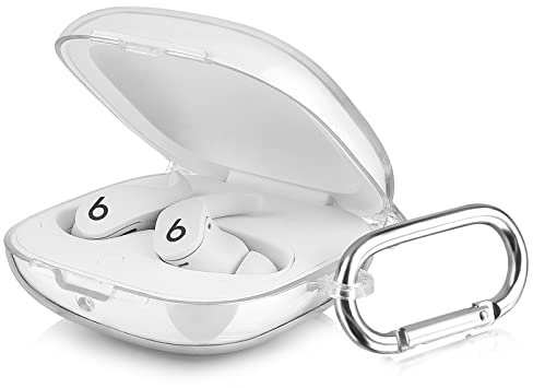 Filoto Hard Case Cover for Apple Beats Fit Pro 2021 - Shockproof Protective Earbuds Case with Keychain Accessories for Men and Women (Clear)