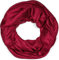 styleBREAKER Damen Loop Schal leicht und seidig mit Glitzer in Unifarben, Schlauchschal, Tuch 01016214, Farbe:Bordeaux-Rot