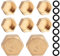 8 Pieces Female Brass Cap, Brass Pipes Cap, Thread Brass Cap, Blanking Nut Cap, for Plumbing, Washing Machine, Dishwasher