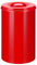 PROREGAL Selbstlöschender Papierkorb & Abfallsammler aus Metall | 110 Liter, HxØ 72x47cm | Rot