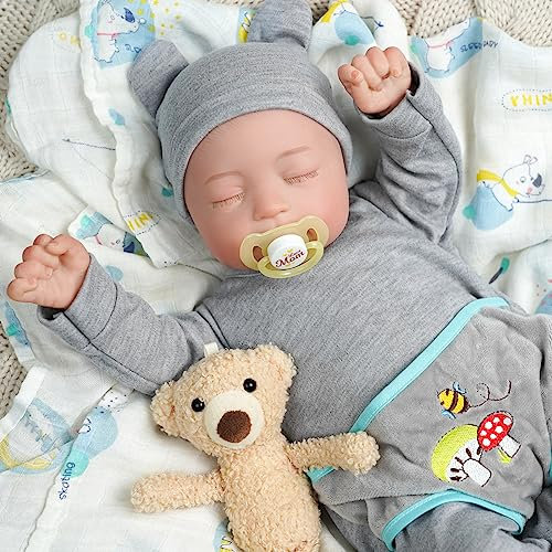 BABESIDE Neugeborenes Reborn Baby Mädchen- 20 Zoll lebensechte echte Soft-Touch - Baby Puppen mit weichem Tuch Körper Geburtstagsgeschenk Set für Kinder Alter 3+