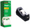 Scotch Magic Tape - Vorteilspack 8 Rollen, 19 mm x 33 m & C38 Schreibtisch Klebebandabroller, schwarz