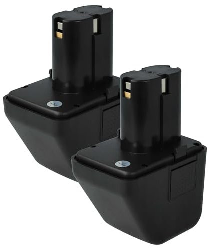 vhbw 2X Akku kompatibel mit Gesipa CPT 12 Electronic, ANG12, G12 Werkzeug, Blindniet-Setzgerät (2000 mAh, NiMH, 12 V)