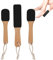 3PCS Foot File Pumice Stone,Double Sided Foot Scraper Foot Exfoliator Callus,Exfoliating Pedicure Rasp Foot Care with Wooden Handle,Two Sizes Foot Files for Hard Skin (Black)