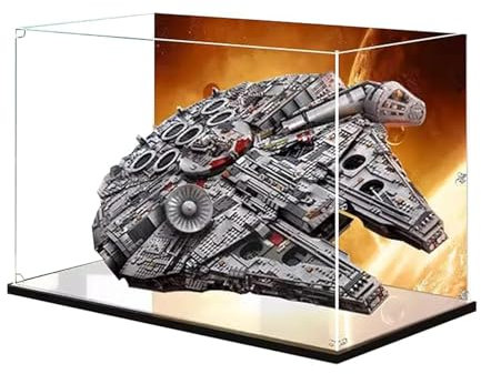 Vitrine für Lego Star Wars Ultimate Millennium Falcon 75192, staubdicht, UV-geschützt, passgenaue Vitrine, Geschenke für Lego-Liebhaber (Thema E)