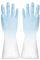 Sunicon Gants de Vaisselle en Caoutchouc, Gants de Cuisine Multifonctionnels réutilisables, Nettoyage de la Vaisselle, Gants de ménage imperméables et durables (Blanc Bleu)