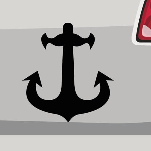 Autoaufkleber - Anker Moin Symbol Seefahrt - Sticker, Aufkleber für Auto, Motorrad, Fahrrad, Laptop, LKW, JDM Decal Racing (63x58cm | Türkisblau)