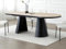 Vente-unique - Table à Manger Extensible 6 à 10 Personnes en MDF et métal - Naturel Clair et Noir - KORIZEA