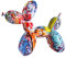 JJIW Moderne Luftballon Hund Skulptur, Kreative Ballon Hund Skulptur, Bunte Ballon Hund Ornamente FüR Weinschrank Wohnzimmer Schlafzimmer (Graffiti)