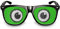 Partybrille/Funbrille mit Design LUSTIGE AUGEN - Die Original lustige Brille für Fasching/Karneval, Festival, JGA - Funbrille für dein Kostüm (Funny Eyes)