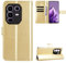 BellaCase Infinix Note 50 Pro Plus 5G Coque [Étui Portefeuille] [Fonction Support] [Slots pour Cartes] [Couverture à Rabat Magnétique] Compatible avec Le Smartphone Infinix Note 50 Pro Plus 5G(d'or)