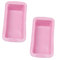 PEPLAYTAL 2 Piezas Silicona Pasteles Rectangular Hornear Desmontable Color Rosa Bizcochos Tartas Pan Gelatina