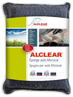 ALCLEAR Italia 950014IF - spugna in microfibra ultra Microcar, colore antracite-blu, sempre morbidissima, utile per i finestrini appannati, spugna per cristallo anteriore, anti-appannante