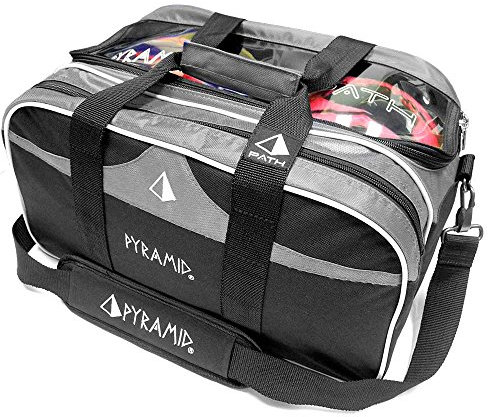Pyramid Path Double Tote Plus Bowlingtasche für Schuhe, durchsichtig