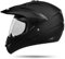 ATO Moto 801 GS War Matt Schwarz Größe: S 55-56cm Enduro Helm mit Visier für Quad ATV Motocross Motorradhelm ECE 2205