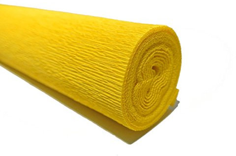 Bellaflor Floristenkrepp 50 cm x 250 cm lichtecht, Nicht ausblutend, gelb 04