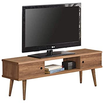 Hogar24-Mesa televisión, Mueble TV salón diseño Vintage, 2 Puertas y Estante, Madera Maciza Natural, fabricación Artesanal. 110 cm x 40 cm x 30 cm