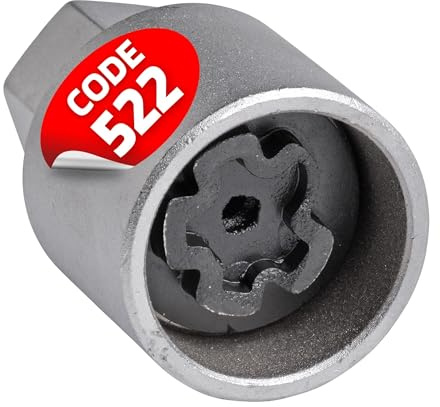 SW-Stahl 02383L-2 Felgenschloss Adapter 522 - Passend für VW Radsicherung | Ersatzschlüssel aus Chrom-Vanadium-Stahl für Radwechsel, Demontage-Werkzeug kompatibel mit Volkswagen Sicherungsschrauben
