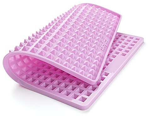 Collory Backmatte Silikon mit Pyramiden Noppen, Wiederverwendbare Backunterlage, Fett-Reduzierend Backen, Knusprig, Backform für Hundekekse, Hitzebeständig, Lebensmittelecht & (BPA-frei)