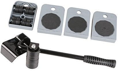 Hilka Tools 77255505 Appliance Rollers, Black/Silver, Set of 5 Pieces