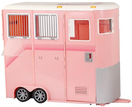 Our Generation - Mähnenattraktion Pferdeanhänger - Reitsport-Set - Pflegespielzeug - 46 cm Puppe Zubehör - Vorgetäuschtes Spiel - Spielzeug für Kinder ab 3 Jahren