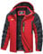 TACVASEN Herren Wasserdicht Winter Skijacke Warme Snowboardjacke Outdoorjacke Gefüttert Winterjacke (S, Rot)