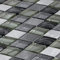 Luxury Grey, Silver & Ivory Glass & Brushed Steel Mosaic Wall Tile Sheet 8mm