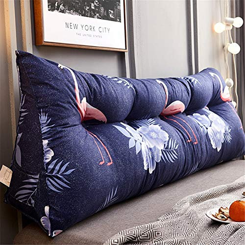 ZZKD Dreieck Abnehmbare Bett Kissen rückenlehne kopfkissen Weiches Tatami Lesung Rückenlehne Polster Sofa Bett Rückenlehne Keilkissen pflegeleichtA-180x23x45cm(71x9x18inch)