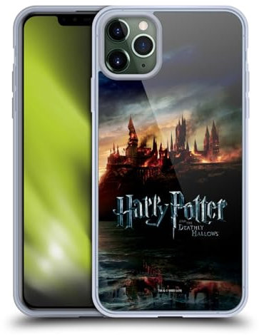Head Case Designs Officially Licensed Harry Potter Castle Deathly Hallows VIII Gel Case [Military Grade Protection] Compatible with Apple iPhone 11 Pro Max and Compatible with MagSafe