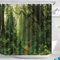 LB Grüner Wald Duschvorhang 240X175cm Dschungel,exotisches Laub,Palme Bad Vorhänge Extra Breit Polyester Wasserdicht Anti Schimmel Badezimmer Deko Heimzubehör mit Vorhanghaken