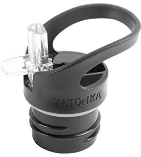 Tatonka Sports Lid - Trinkflaschenverschluss/Wasserflaschen-Deckel mit einklappbarem Mundstück - Als Zweitdeckel oder Ersatzteil Edelstahlflaschen