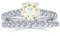 1 ct Brillant Kanariengelb Zirkonia Runde Prinzessin Schnitt Solitär Kathedrale Fassung Dünne Ewigkeit Pflaster Band AAA CZ Jubiläum Verlobung Ehering Set .925 Sterling Silber