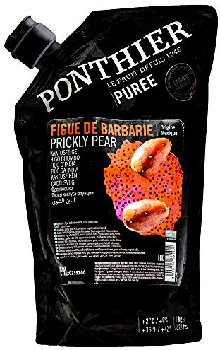 Food-United KAKTUSFEIGE PÜREE Kaktus-Birnen-Frucht-Püree von Ponthier 12x 1KG Smoothie-Bowl-Sorbet-Saft-Sauce-Cocktail-Topping ausgewählte Früchte höchster Qualität
