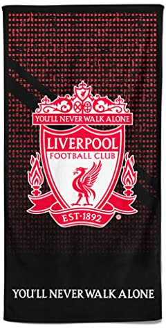 Todd Linens Liverpool Football Crest Beach Towel 100% Cotton LFC Mesh Bath Swim Towel Liverpool Gift for Teens Men Kids 70 x 140 cm