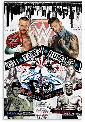ACIDI Kunstdruck Poster 60 * 90cm Wrestler cm Punk Vs Corey Graves Moderne Familie Schlafzimmer Dekor Poster Kein Rahmen