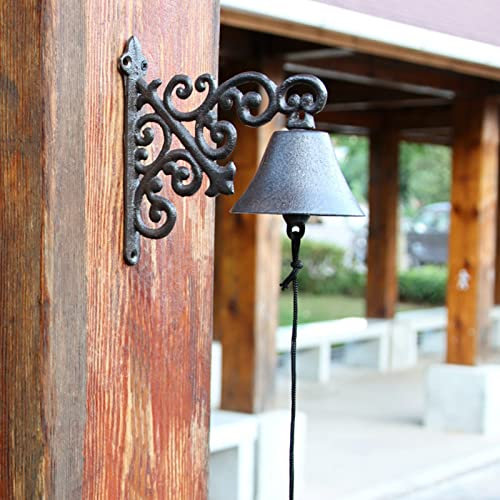 Türglocke Gusseisen Glocke Wand-Dinner-Glocke, Handgefertigte Schmiedeeiserne Türklingeln für Haustür/Garten/Innenhof, Restaurantruf-Schüttelglocke