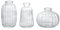 MOLIMAO Bud Vase Set mit 3 kleinen Vasen, Mini-Glasvasen für Schreibtisch-Tafelaufsätze, handgefertigte Vase für Blumen (transparent)
