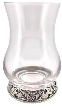 AE Williams Stunning Pewter Scottish Thistle Flower Whisky Tasting Glass
