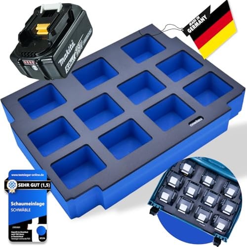 SCHWÄBLE® Schaumeinlage Schaumstoffeinlage für Makita Akku Akkus 11x 3-6Ah
