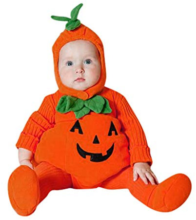 Allbestop Costume Bebe Halloween,Combinaison Cuir Moto Body Serpillière Bebe Costume Halloween Chien Deguisement Halloween Fille 4 Ans Déguisement Halloween Garc(4-Orange,6-12 Mois)