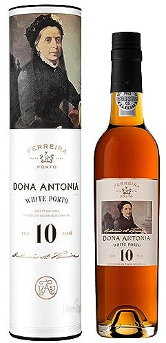 Ferreira Dona Antonia 10 Year Old White Port Half Bottle in Gift Tube 37.5cl 20% ABV