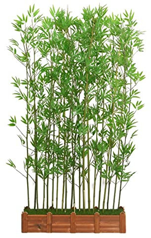 1 m, 1,2 m, 1,5 m, 1,8 m hoch, Simulations-Bambus-Eingangs-Zierwand, Terrasse, gefälschte künstliche Pflanzen, Baum, Raumtrenner, Sichtschutzbarriere für Innen- und Außendekoration (Farbe: 1,5 m hoch,