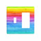 Moslion 2-Gang-Kipp-Wipp-Wandplatte, LGBT, bunt gestreift, Kunst, Liebe, 2-fach-Wandplatte, Lichtschalter-Abdeckungen, Kombinationssteckdose, Zuhause